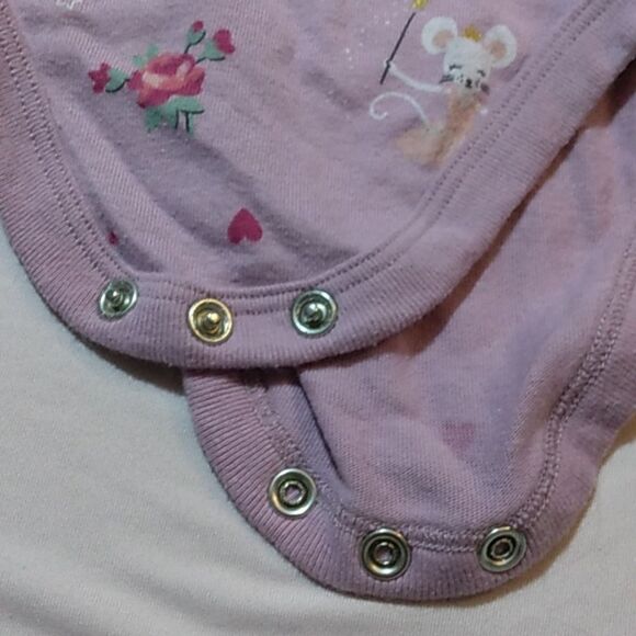 3-6 Months Garanimals Ballet Mouse Purple Matching Set - Picture 4 of 7